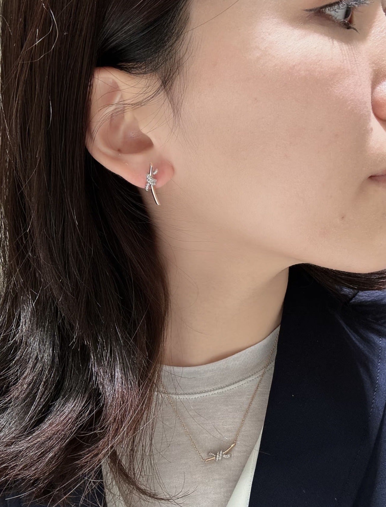 Tiffany & Co. Silver Brass Knot Earrings