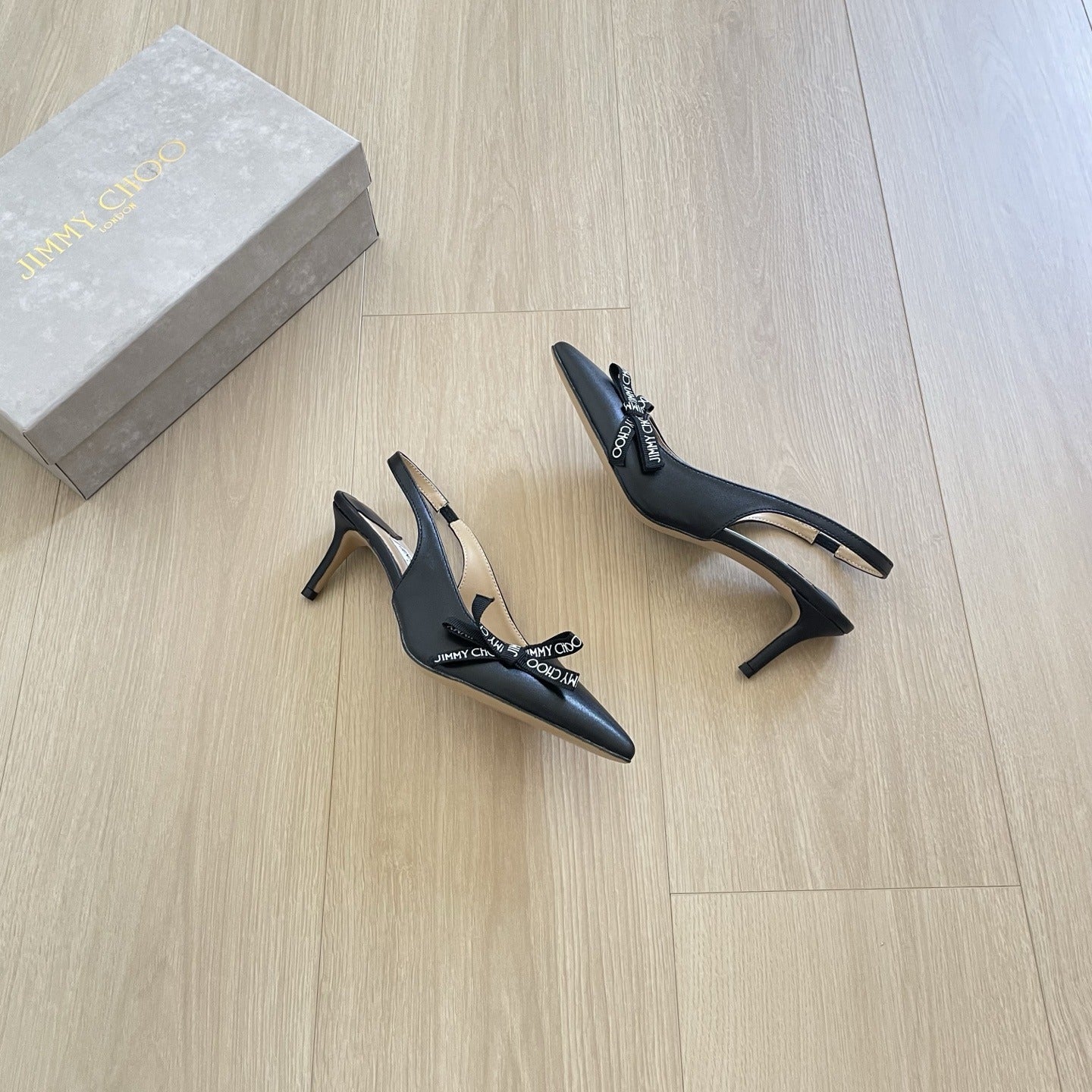 Jimmy Choo Patent Leather Bow Sandals