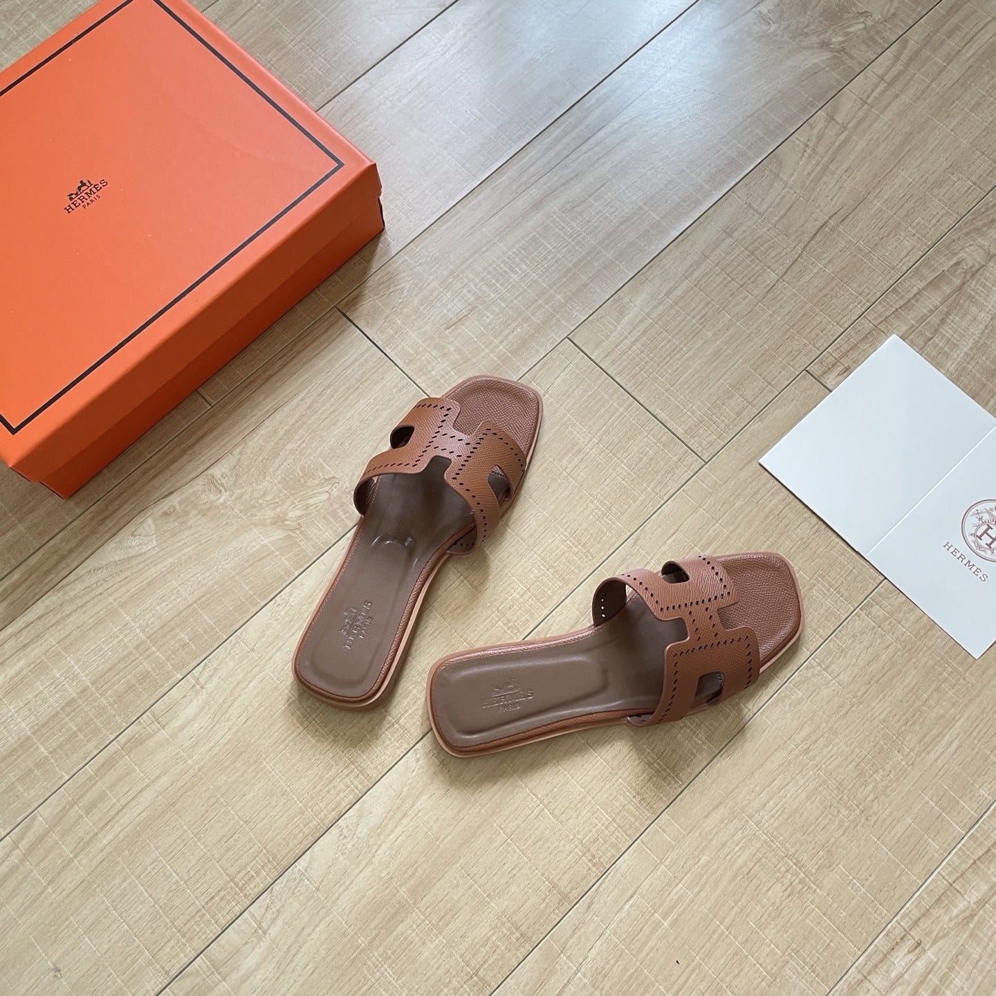 Hermes Leather Slides