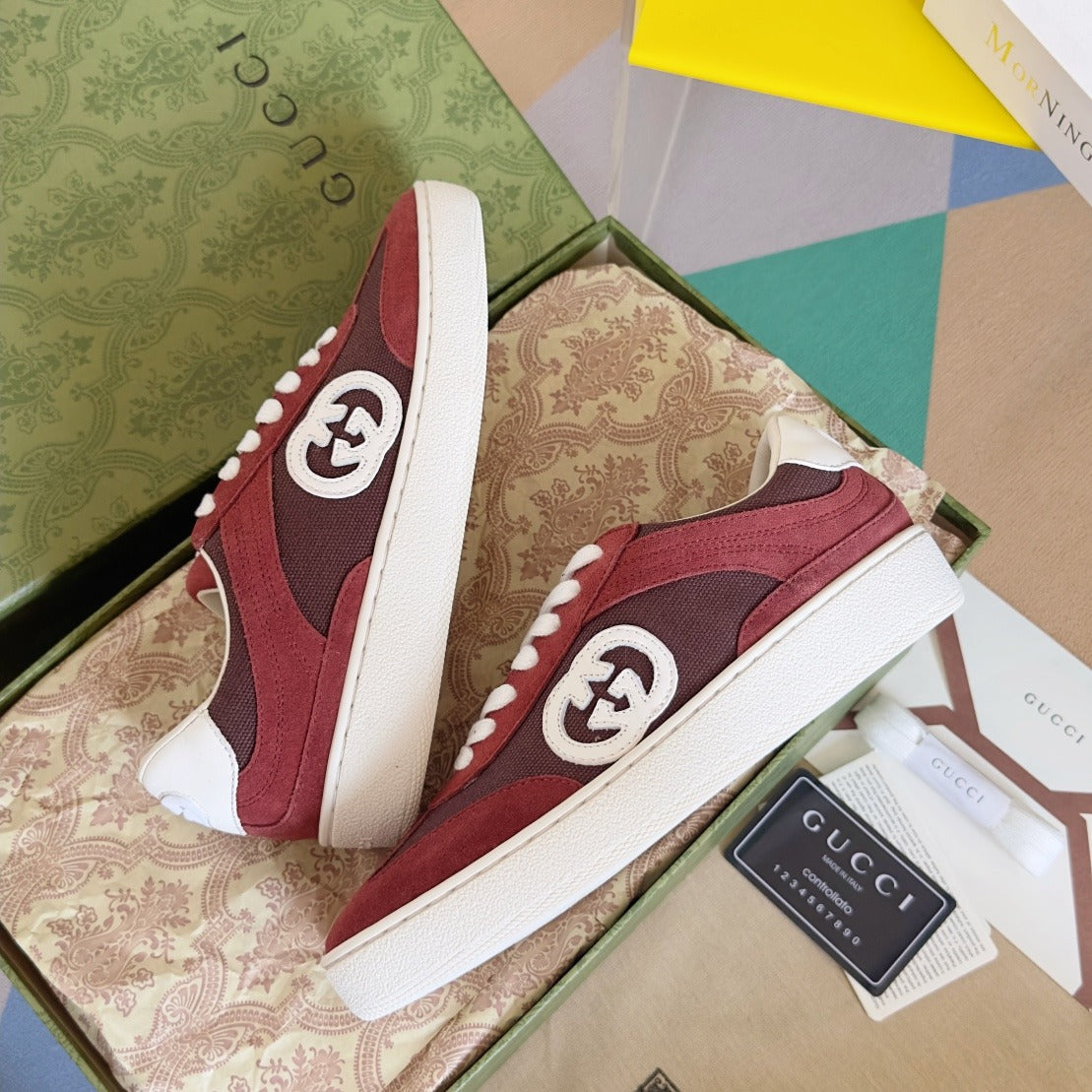 Gucci Leather Logo Sneakers