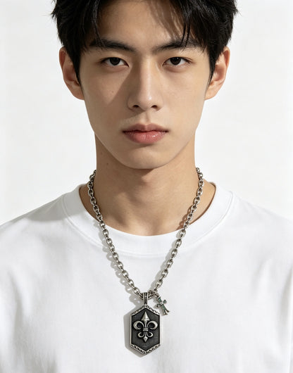 Chrome Hearts Sterling Silver Cross Necklace