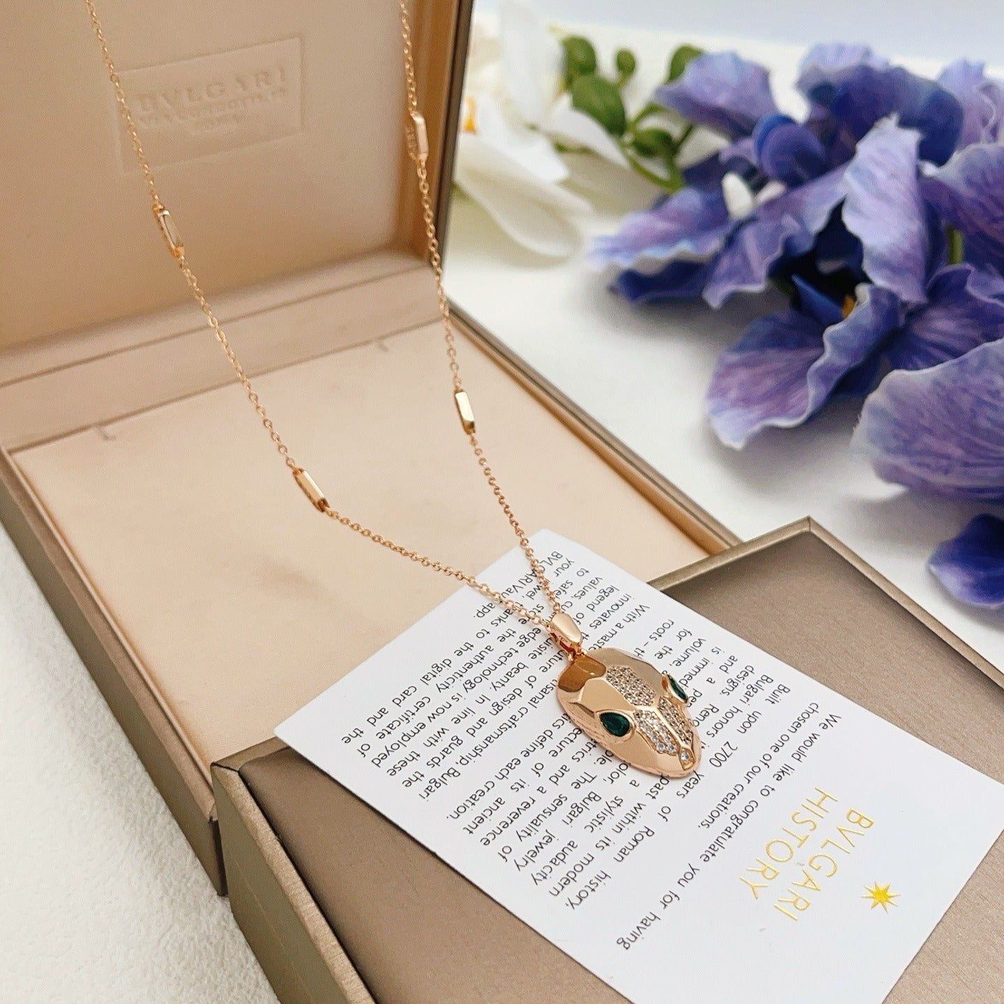 Bvlgari Brass Serpent Necklace