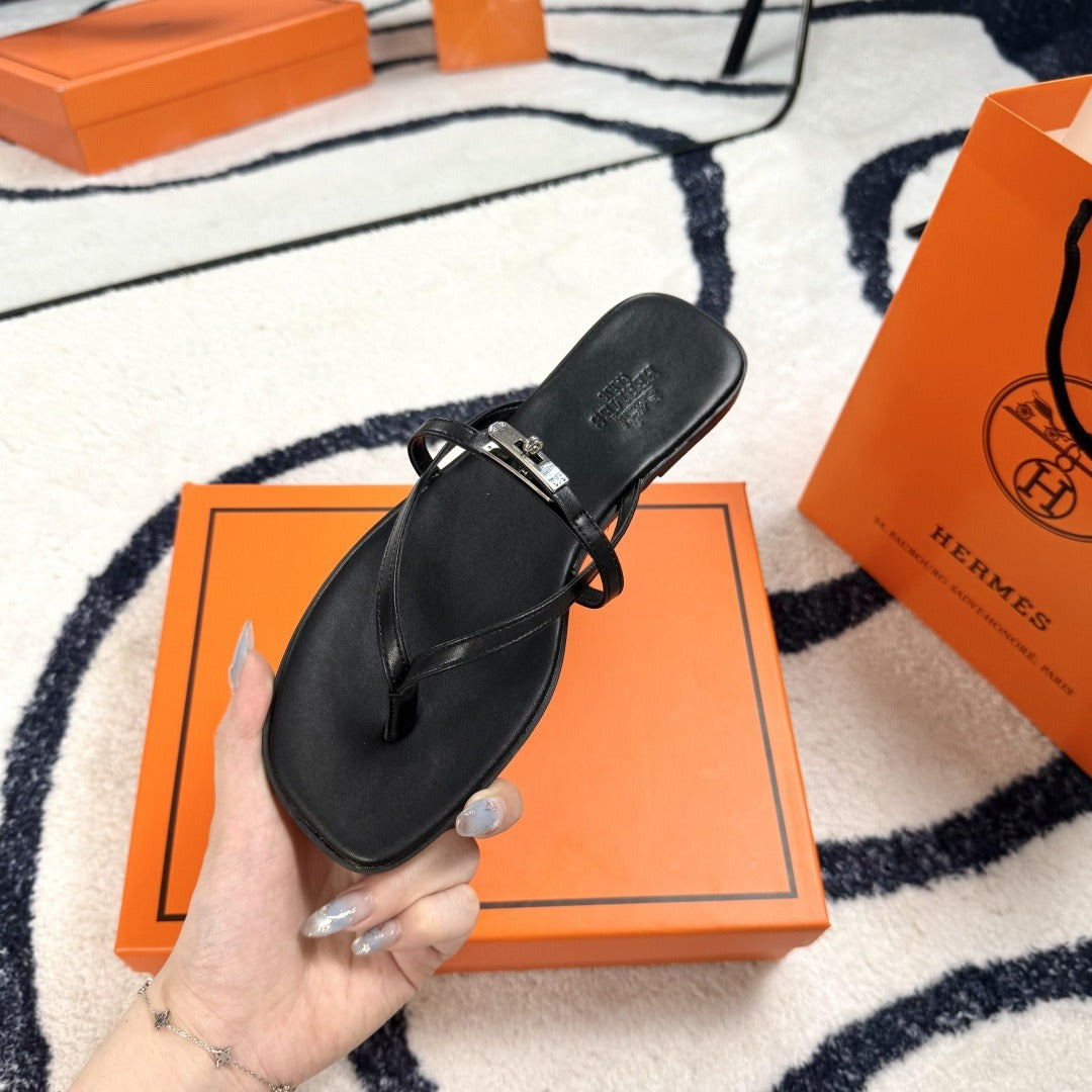 Hermes Leather Logo Slides