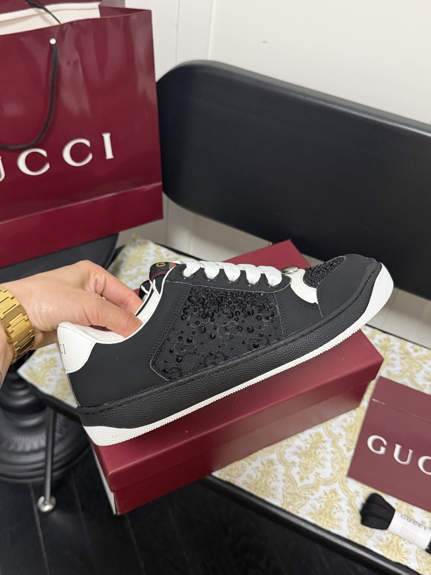 Gucci Crystal Sneakers