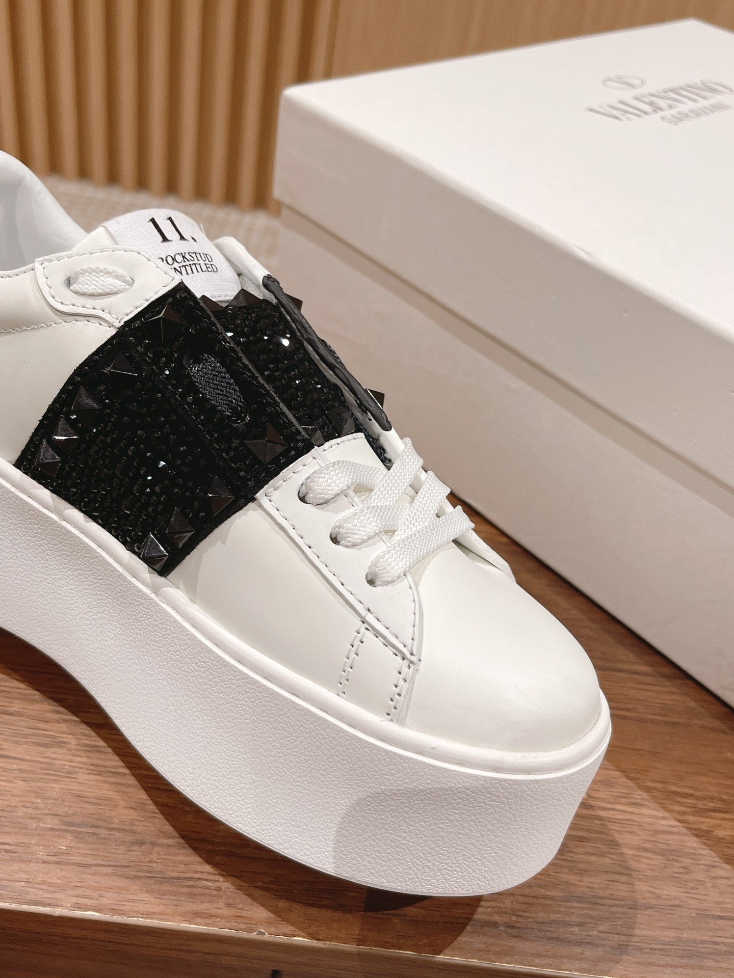 Valentino Calfskin Leather Sneakers