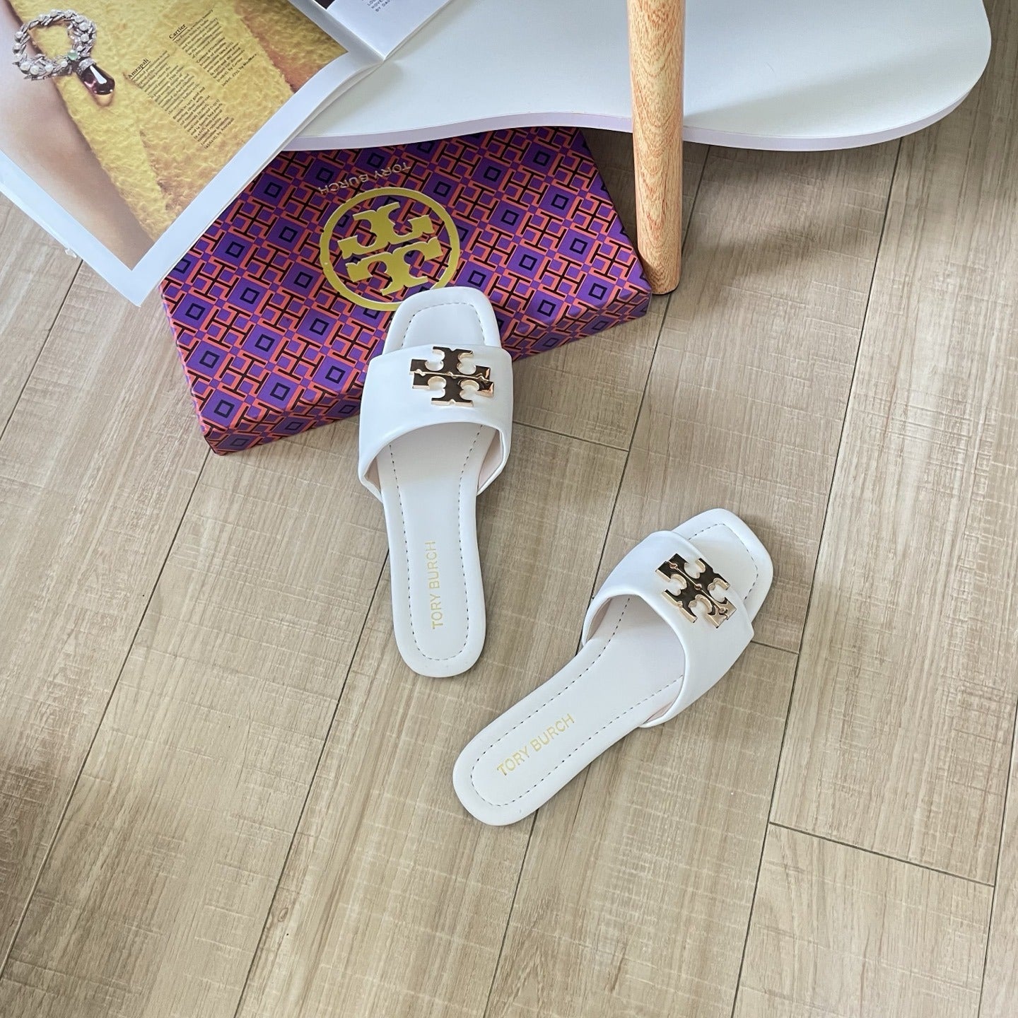 Tory Burch Patent Leather Slides