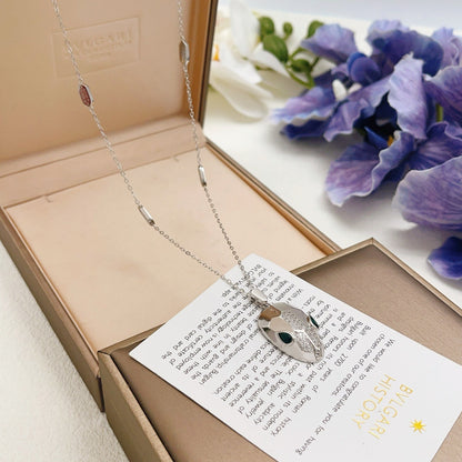 Bvlgari Silver Brass Serpent Necklace