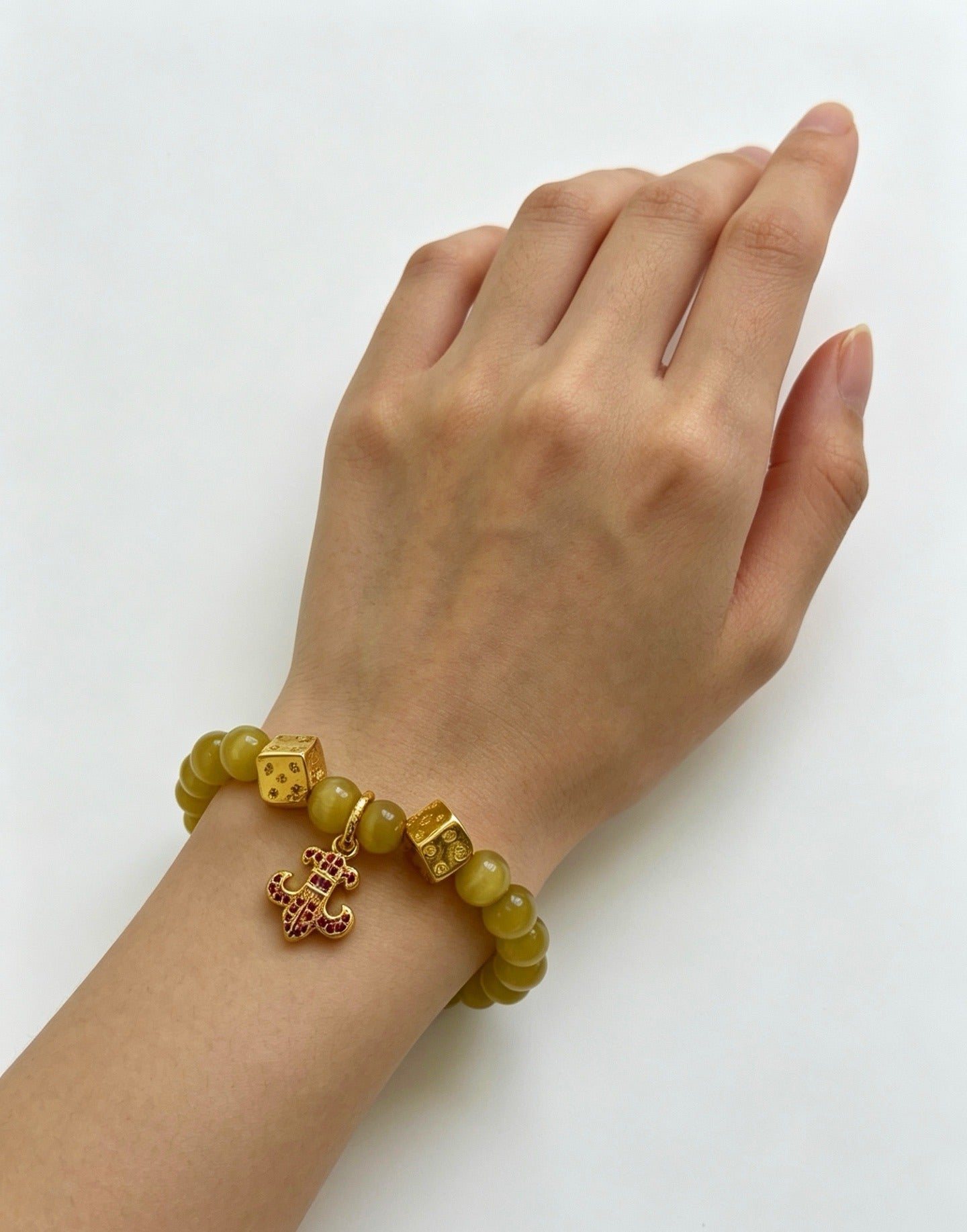Chrome Hearts Sterling Silver Cross Bracelet