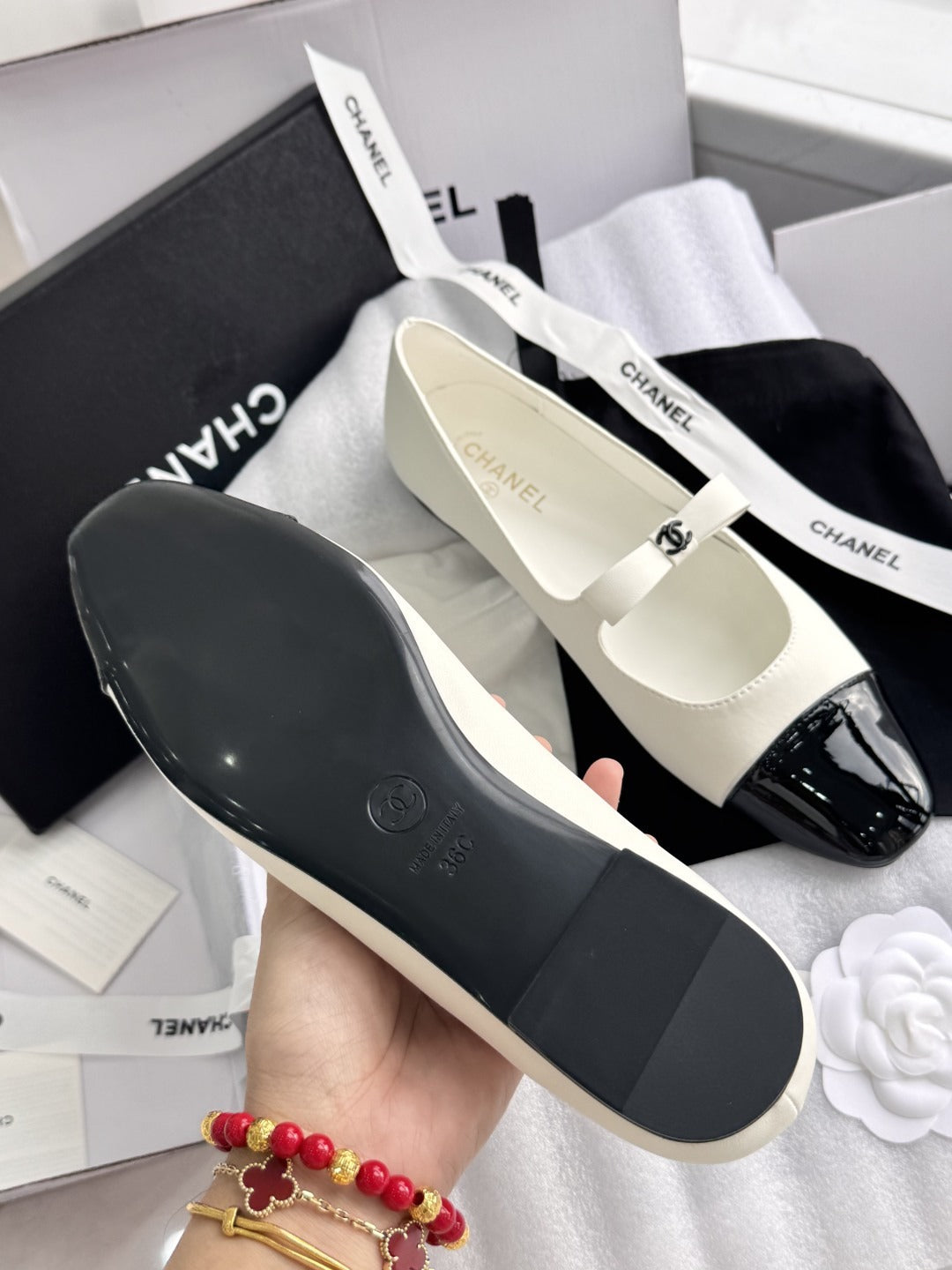 Chanel Patent Leather Bow Shoes