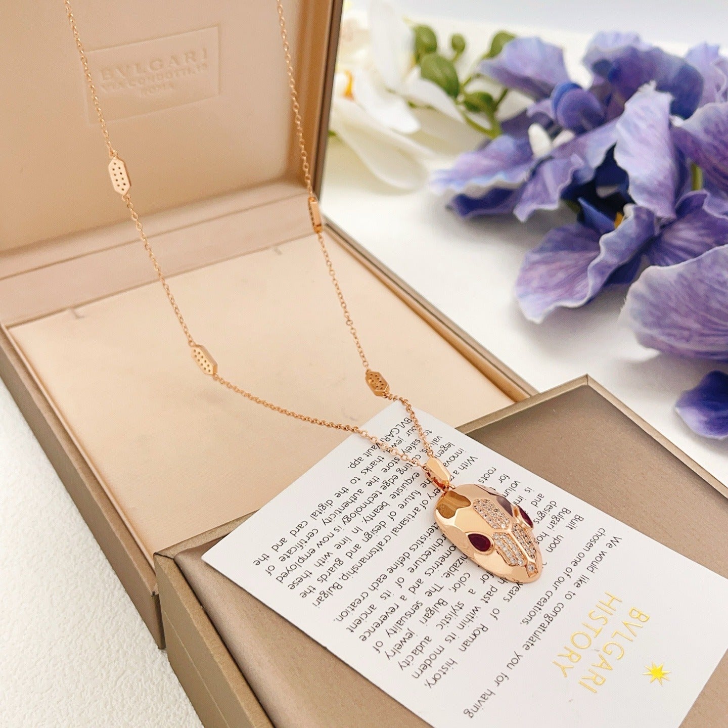 Bvlgari Brass Serpent Necklace