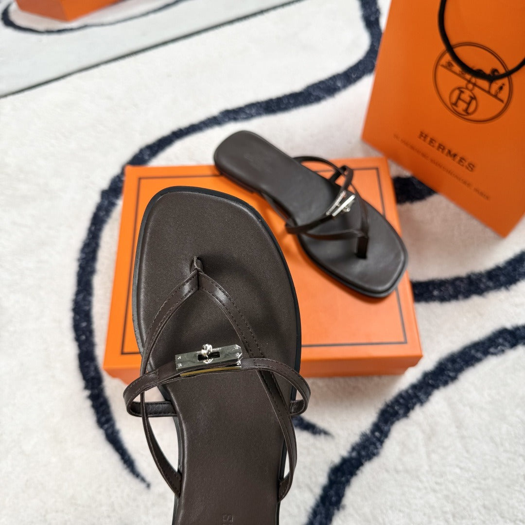 Hermes Leather Logo Slides