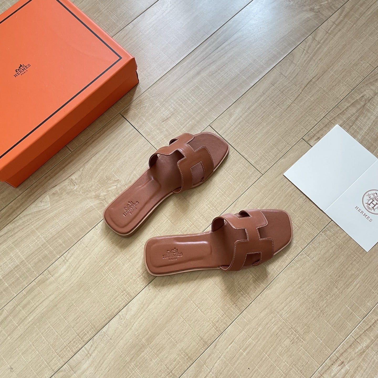 Hermes Leather Slides