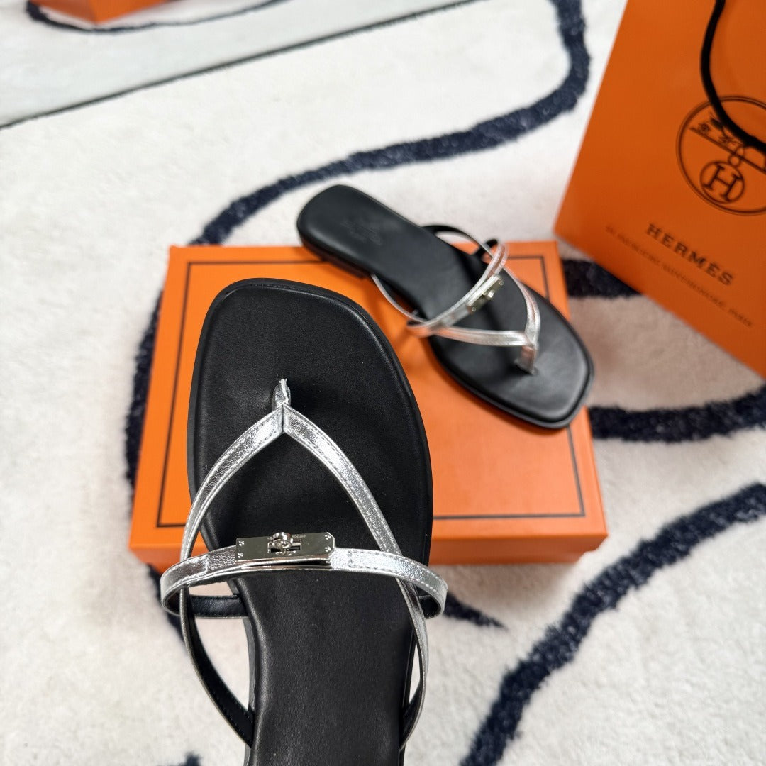 Hermes Leather Logo Slides