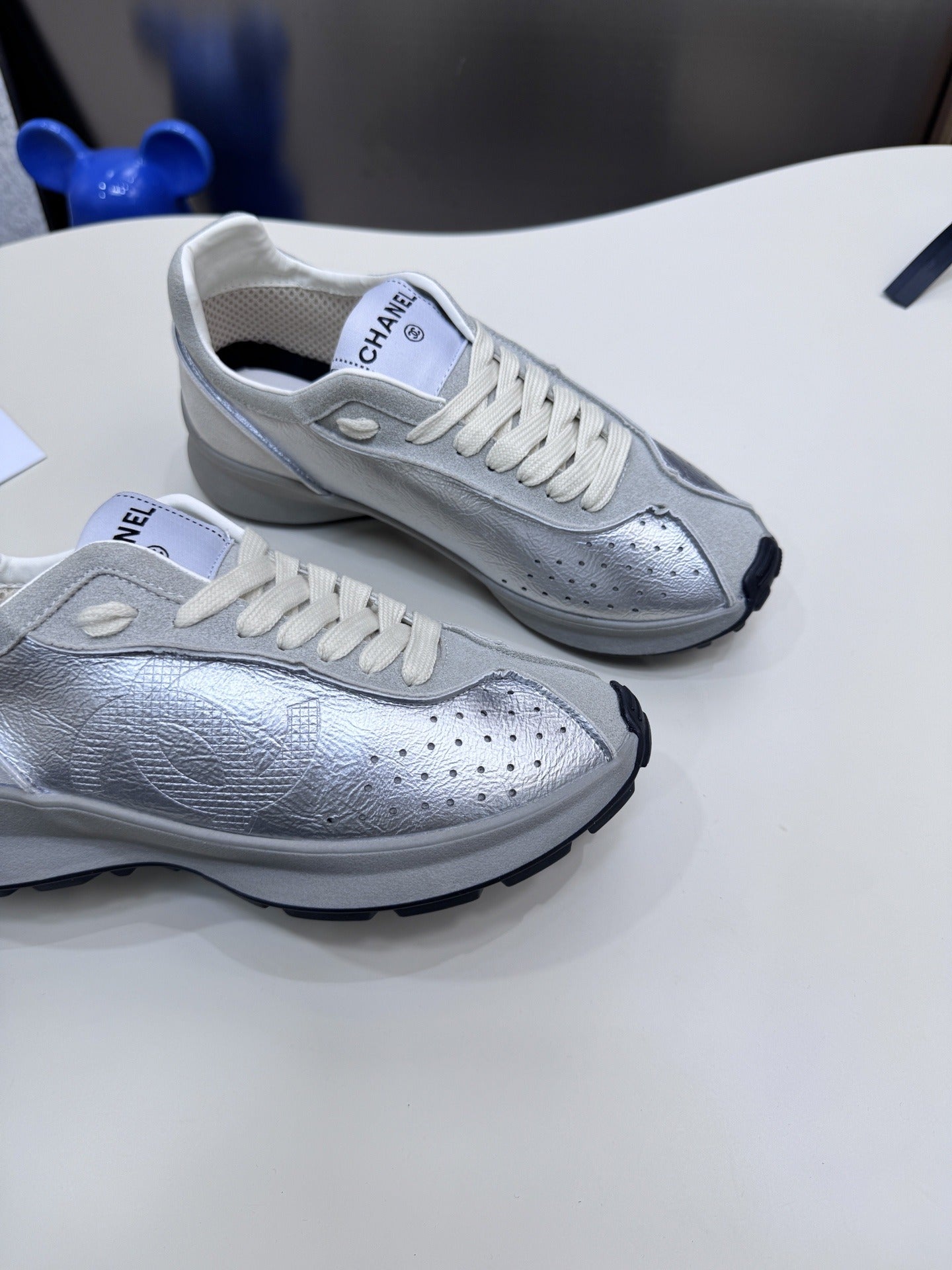 Chanel Leather Tennis Sneakers