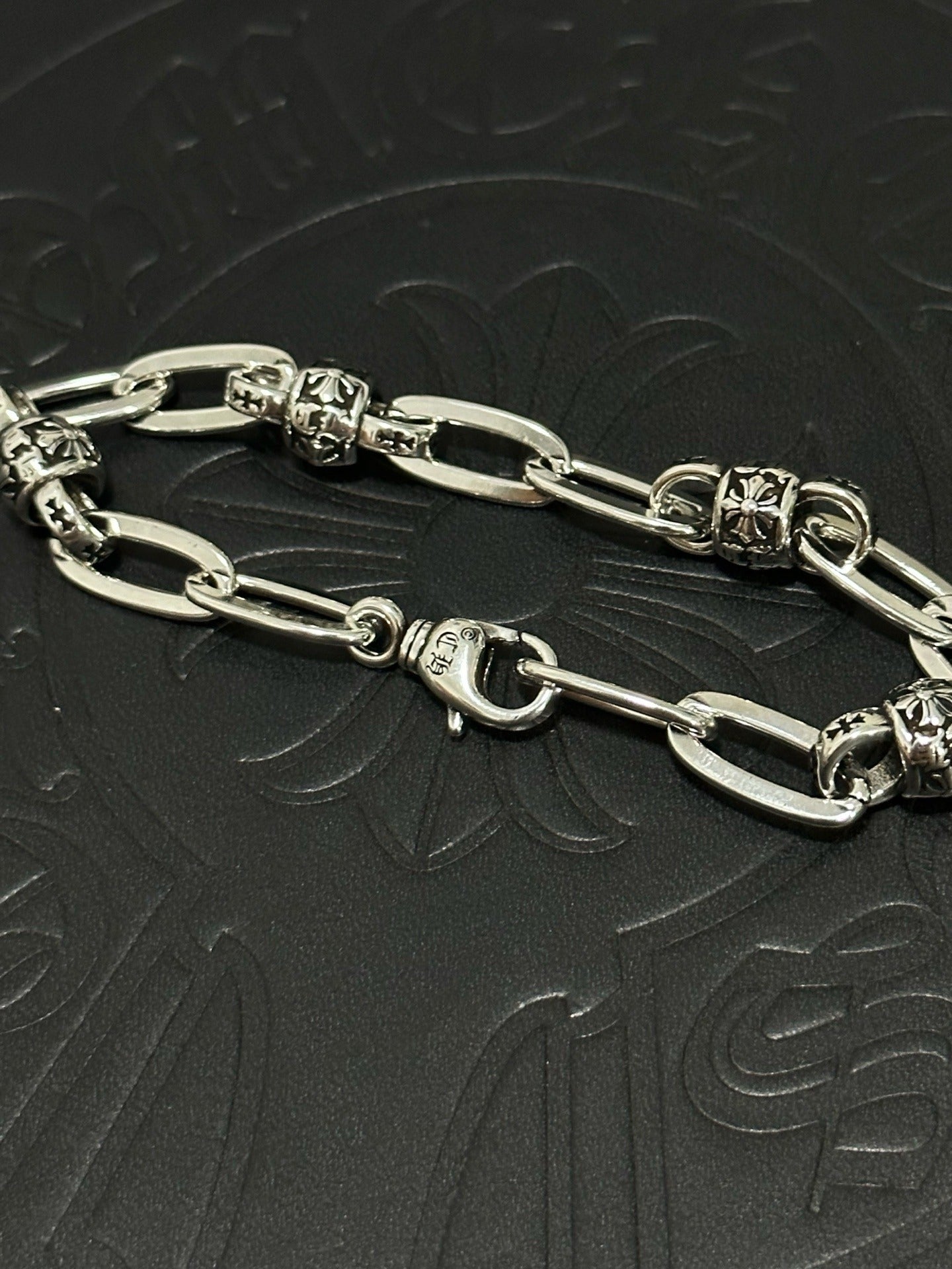 Chrome Hearts Sterling Silver Cross Bracelet