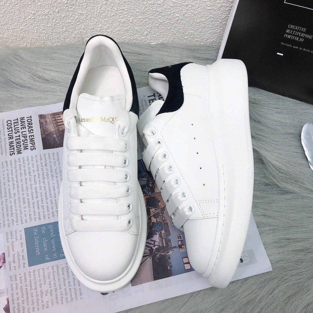 Alexander McQueen Lambskin Leather Logo Sneakers