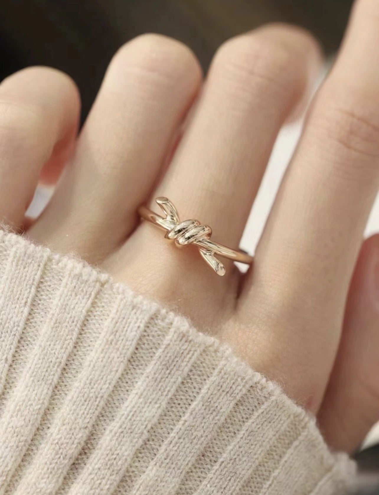 Tiffany & Co. Silver Brass Knot Ring