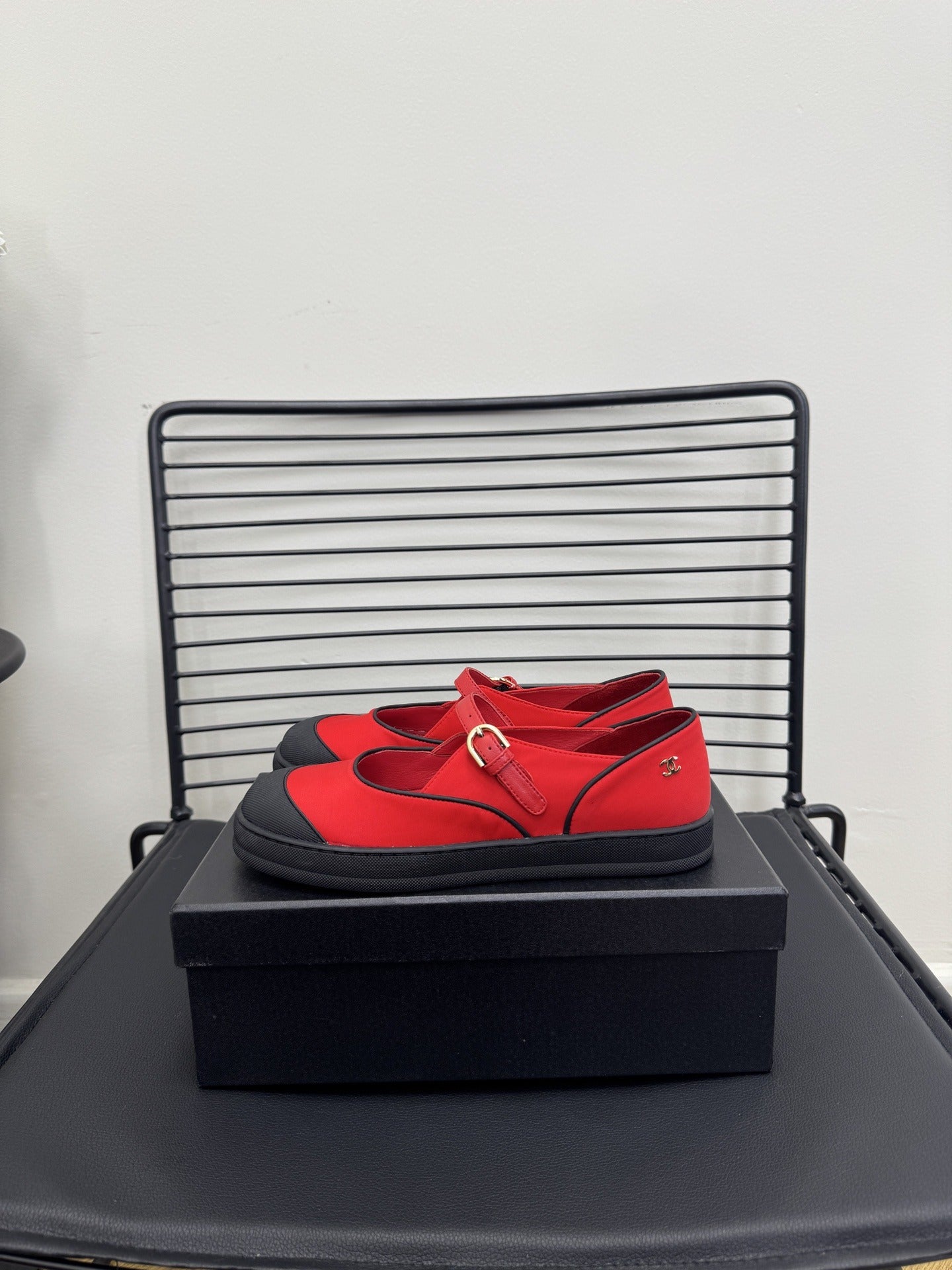 Chanel Lambskin Leather Logo Shoes