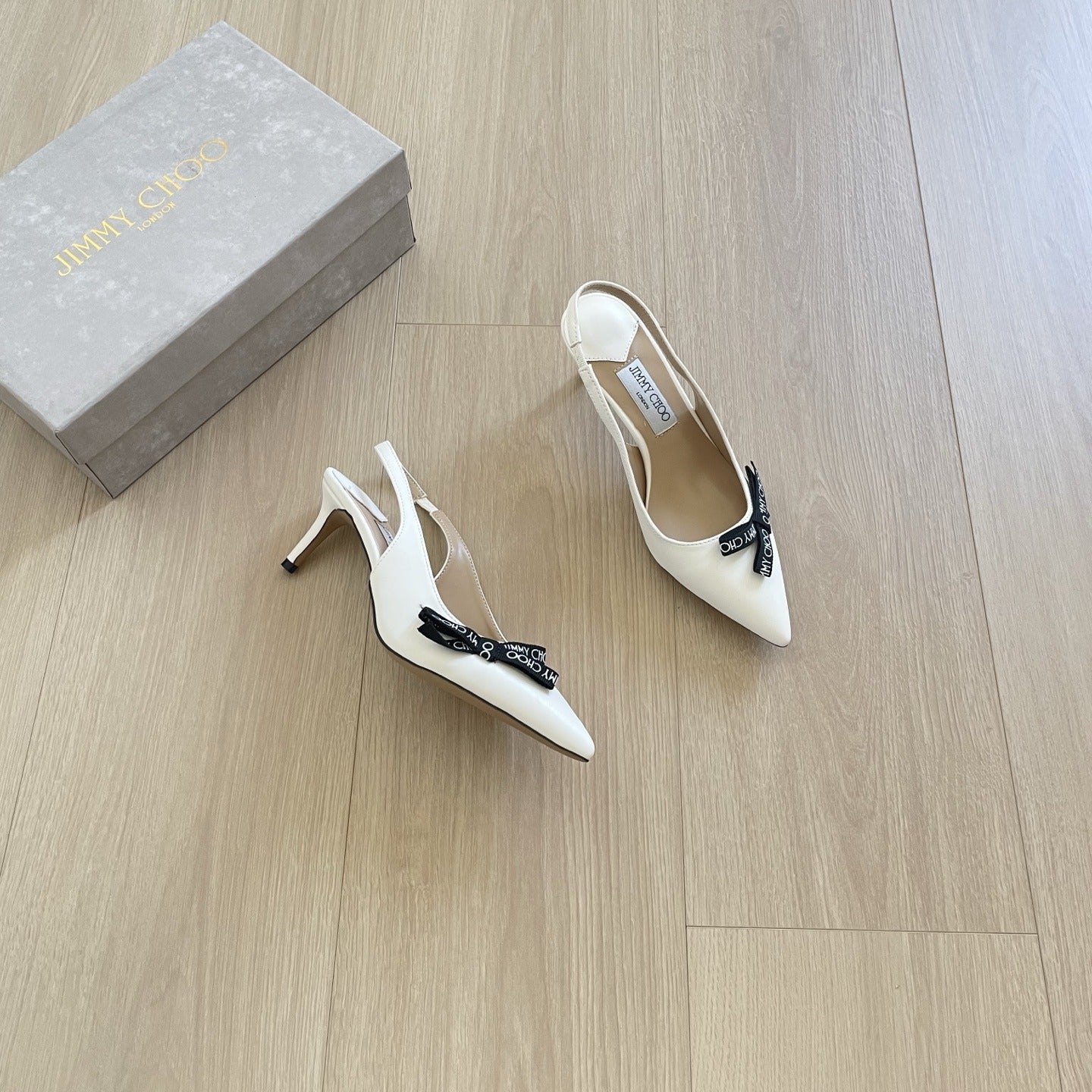 Jimmy Choo Patent Leather Bow Sandals