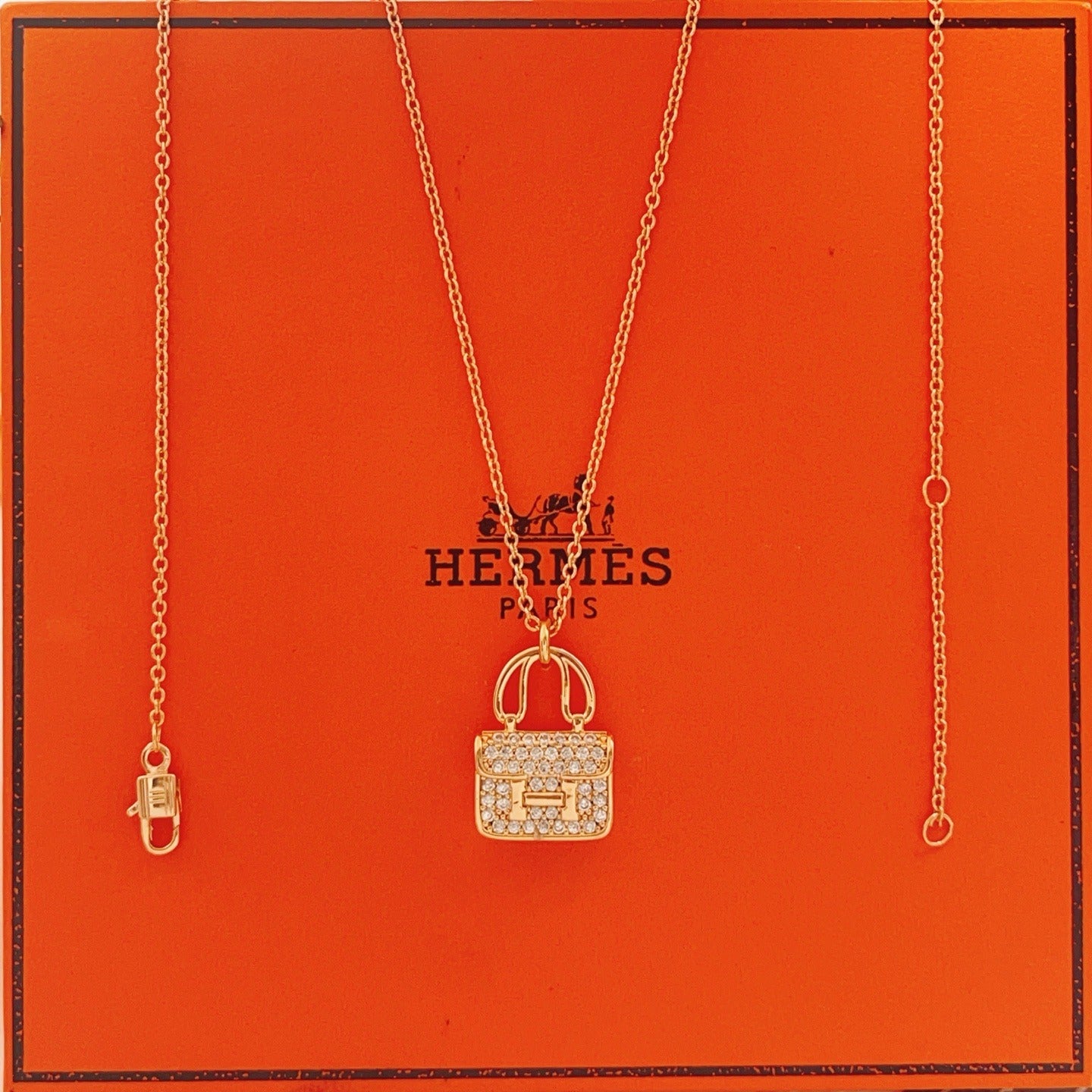 Hermes Brass Necklace