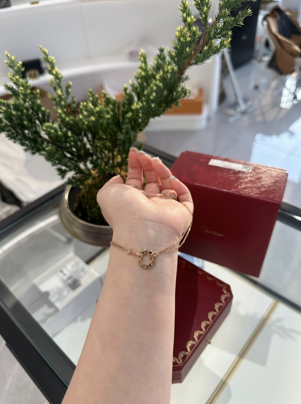 Cartier Silver Brass Logo Bracelet
