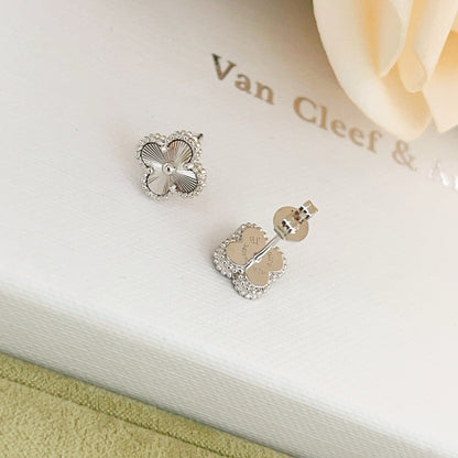 Van Cleef & Arpels Silver Brass Earrings