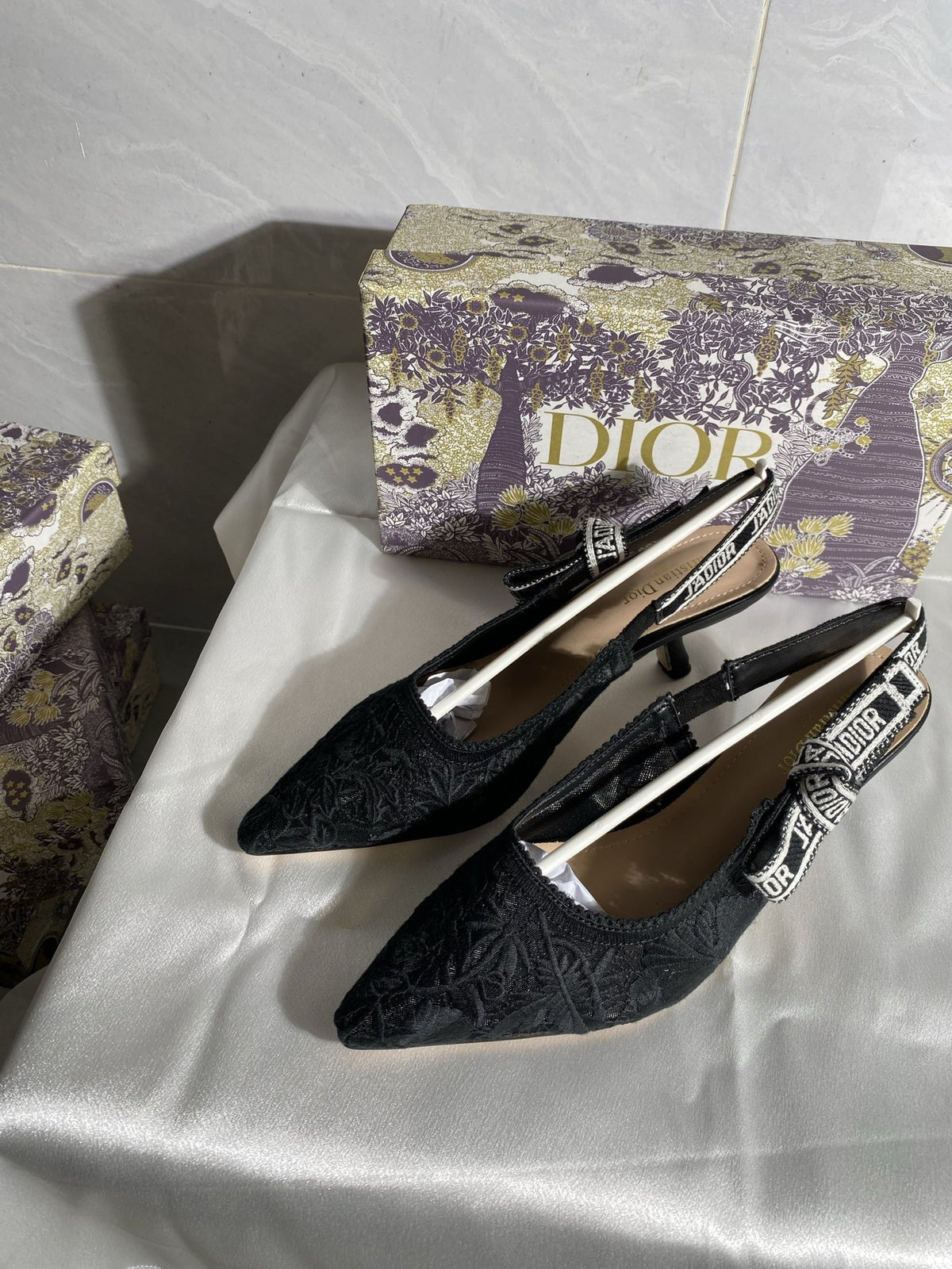 Dior Embroidered Heels