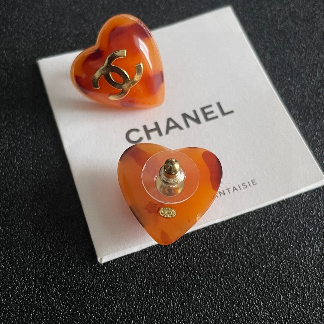 Chanel Heart Earrings