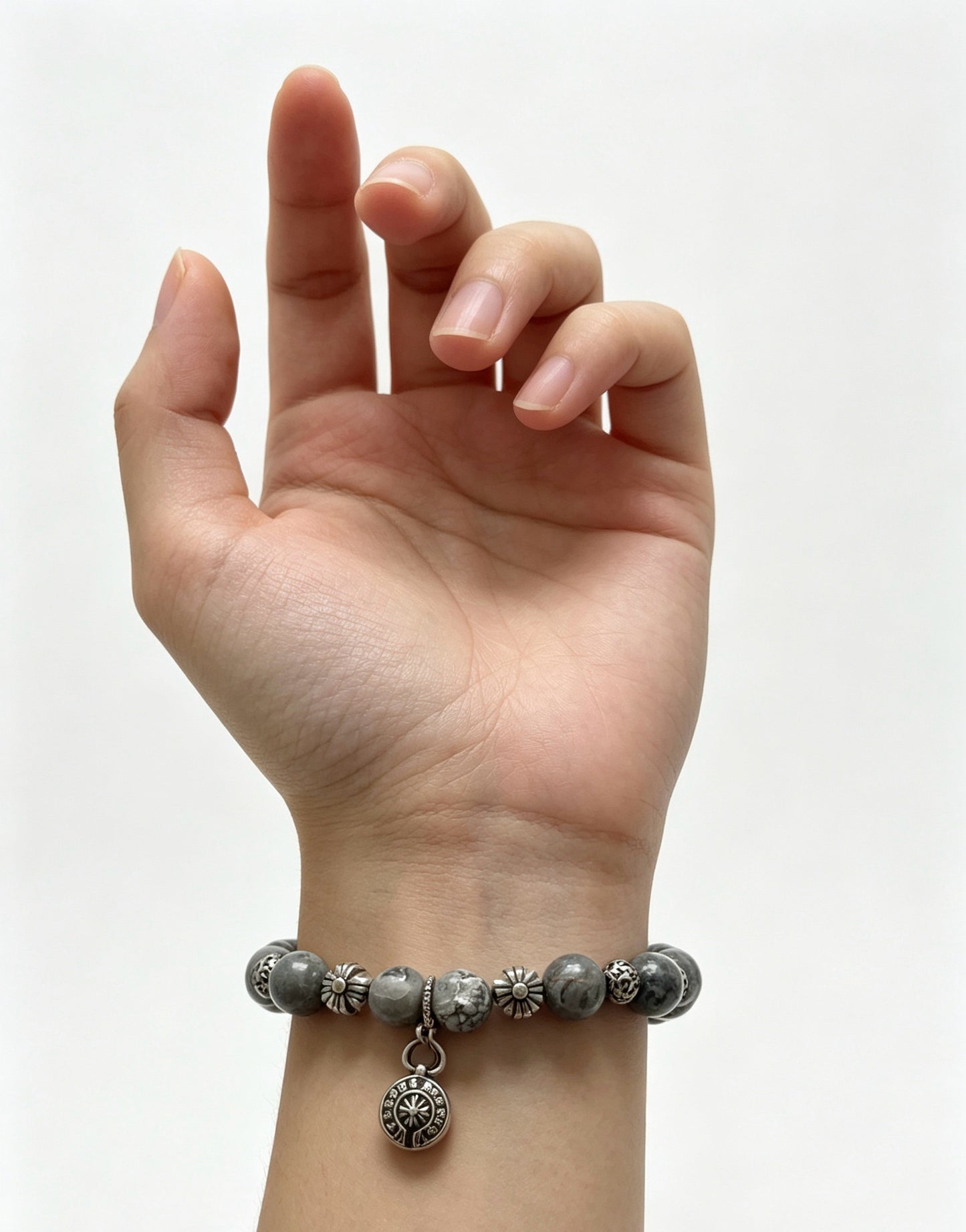 Chrome Hearts Sterling Silver Cross Bracelet