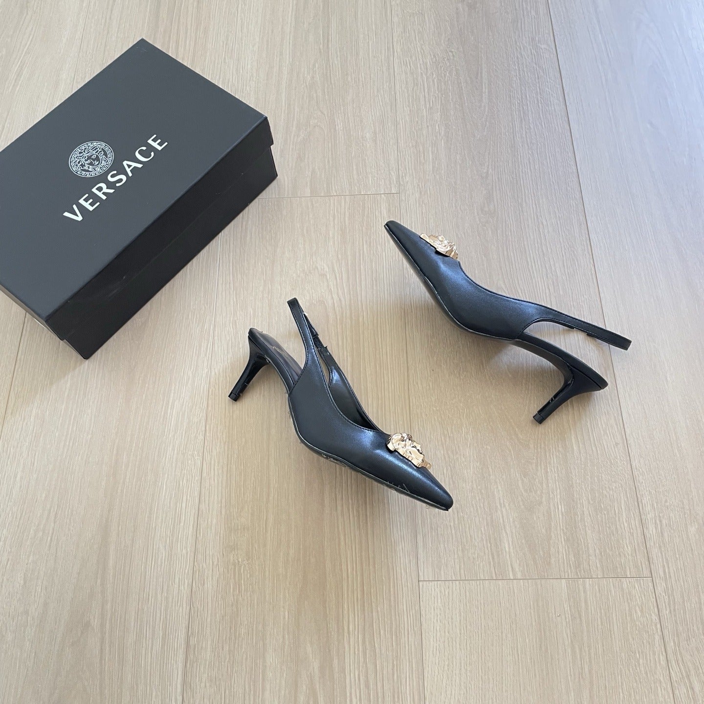 Versace Lambskin Leather Sandals