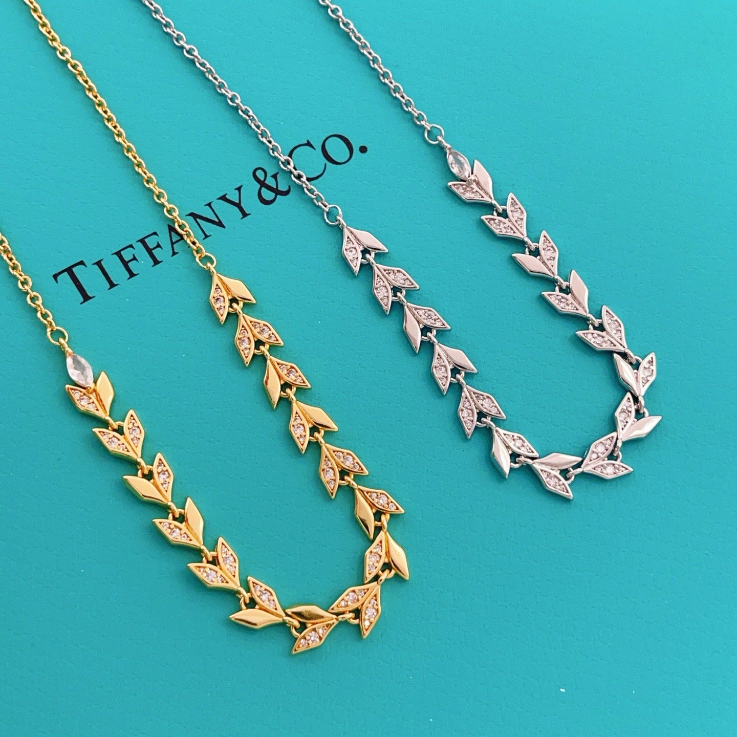 Tiffany & Co. Silver Brass Necklace