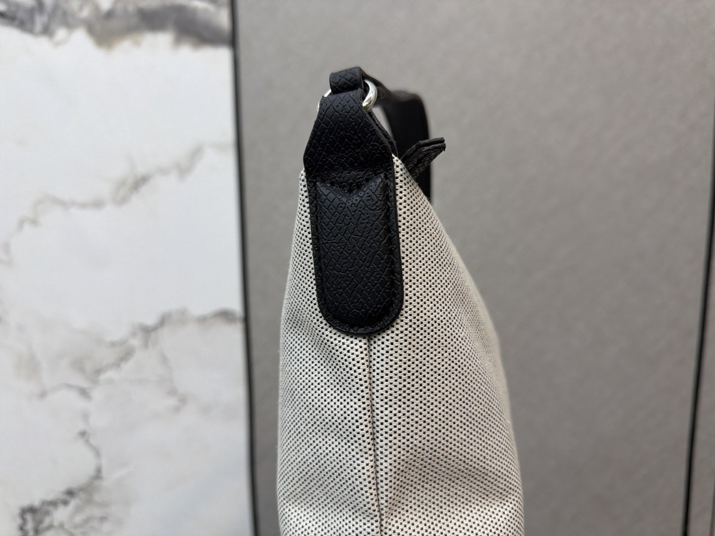 Longchamp Cotton & Canvas Logo Crossbody Bag