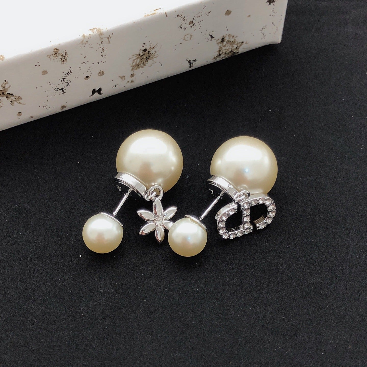 Dior Brass Floral Earrings