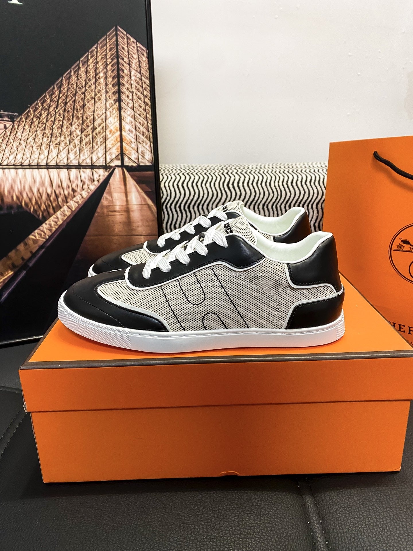 Hermes Black Sneakers