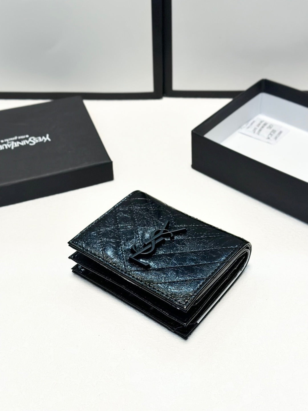Saint Laurent Black Calfskin Leather Wallet