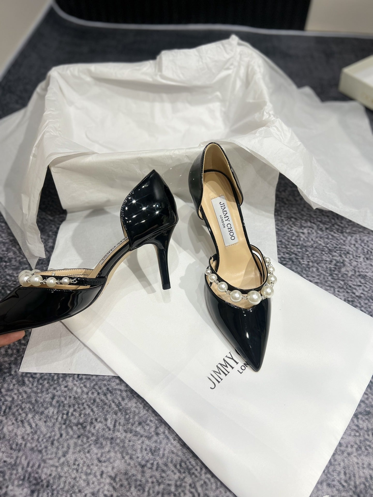 Jimmy Choo Black Pearl Heels