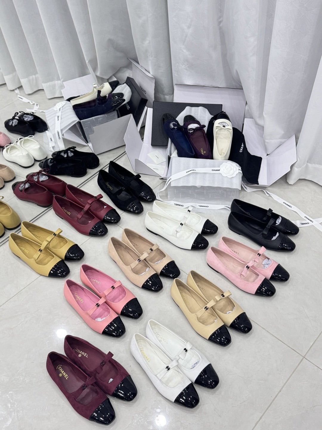 Chanel Patent Leather Bow Shoes