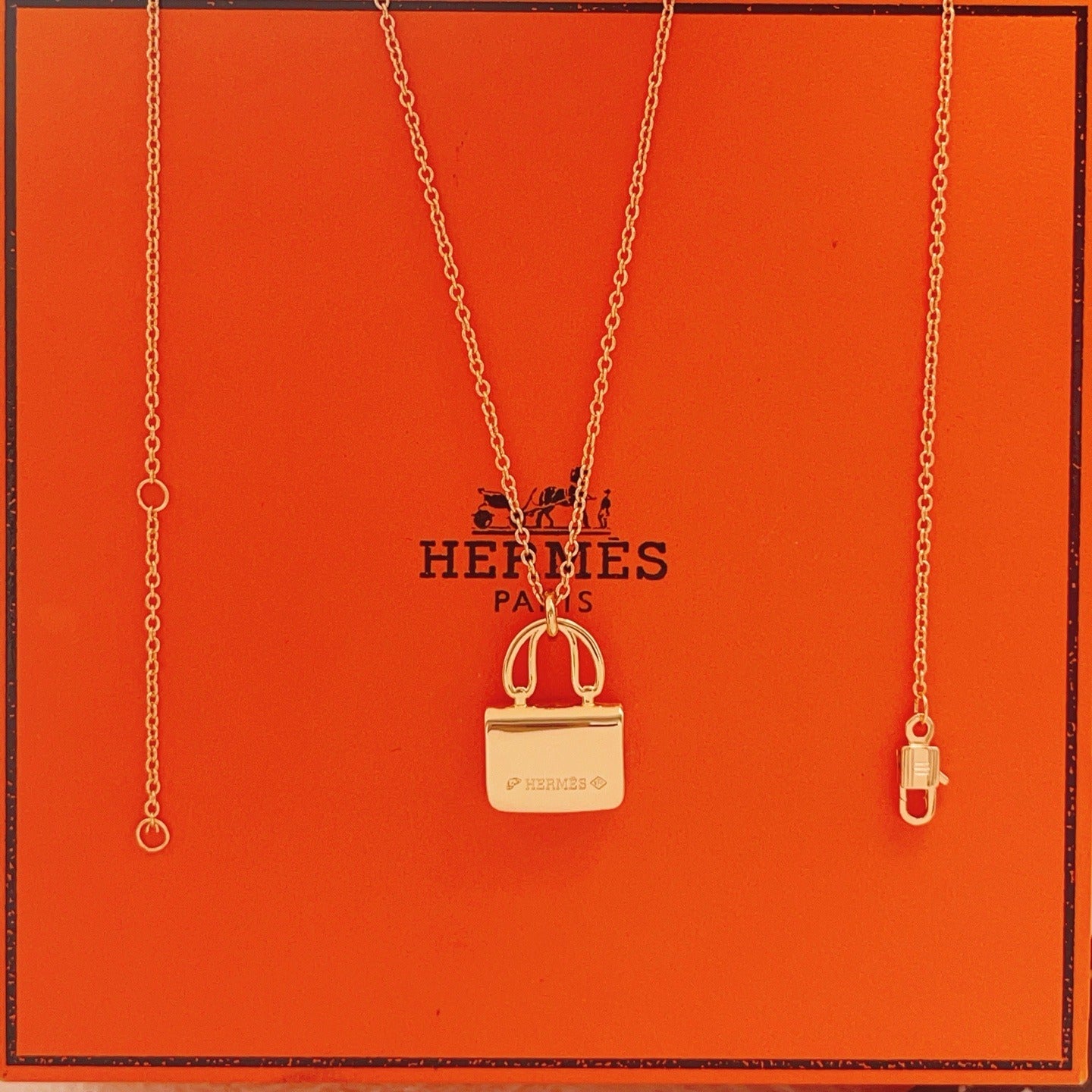 Hermes Brass Necklace