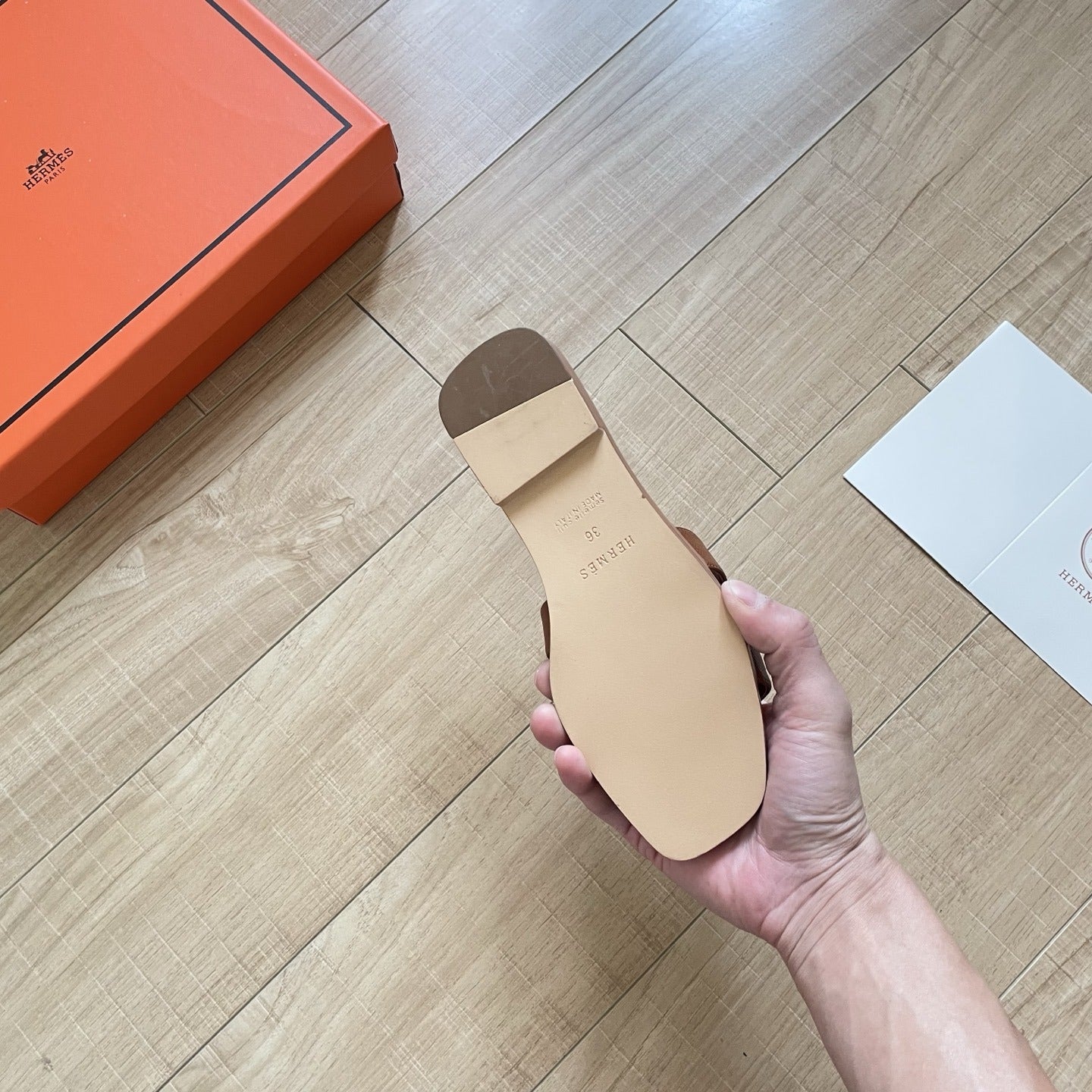 Hermes Leather Slides