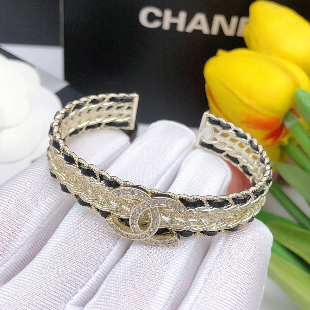 Chanel Black Brass Bracelet