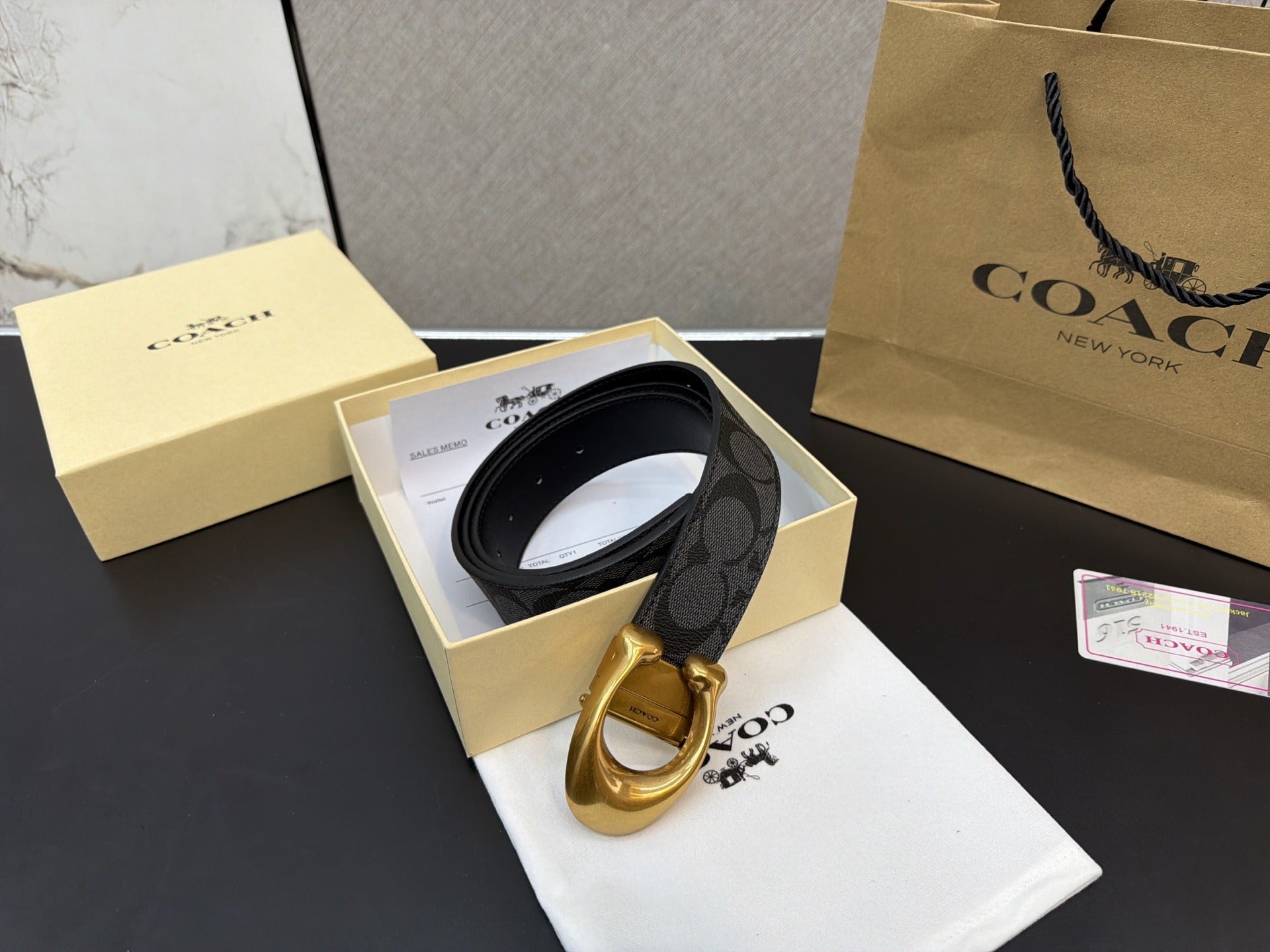 Coach Men Leather Sandals