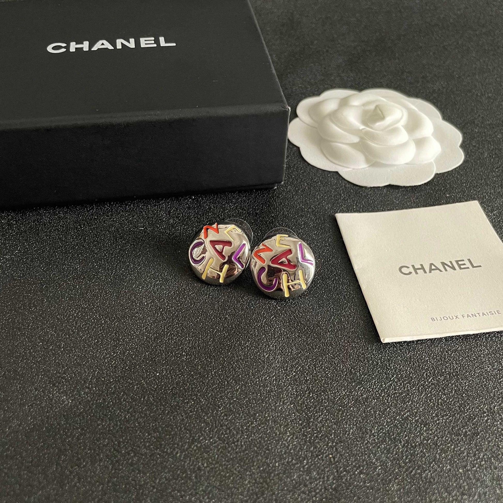 Chanel Logo Earrings