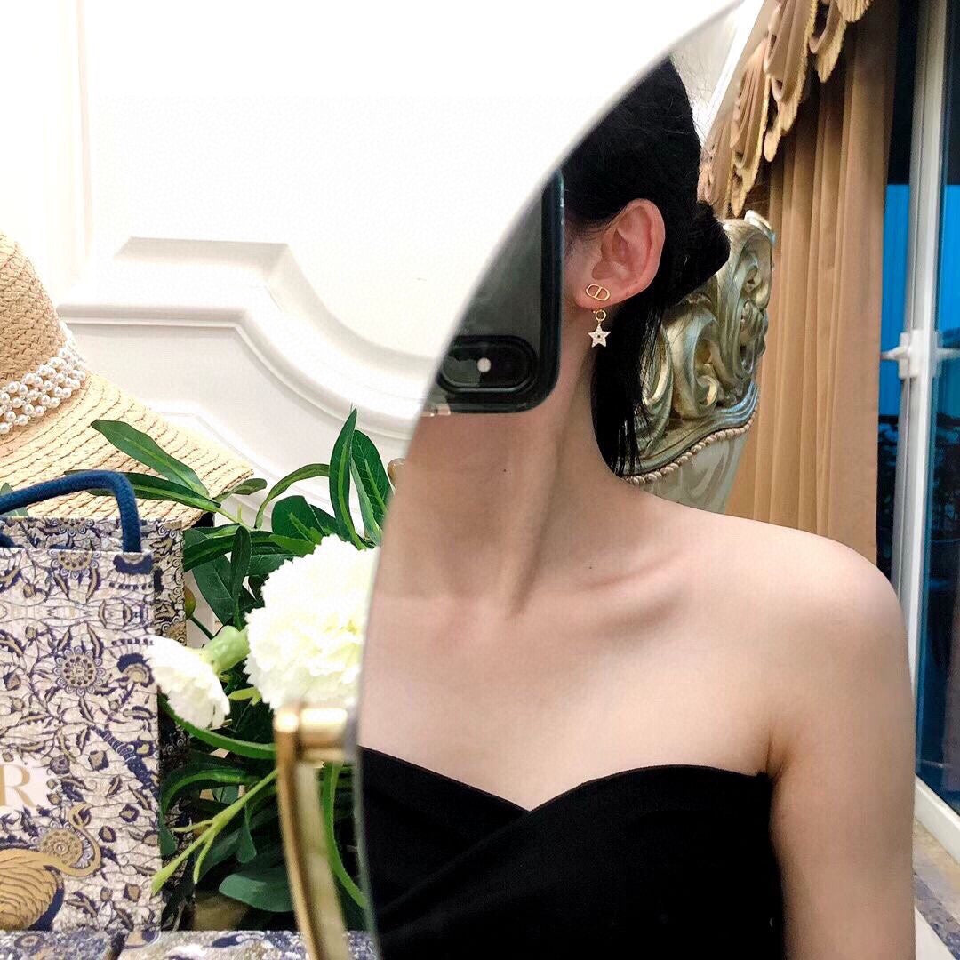 Dior Brass Star Earrings