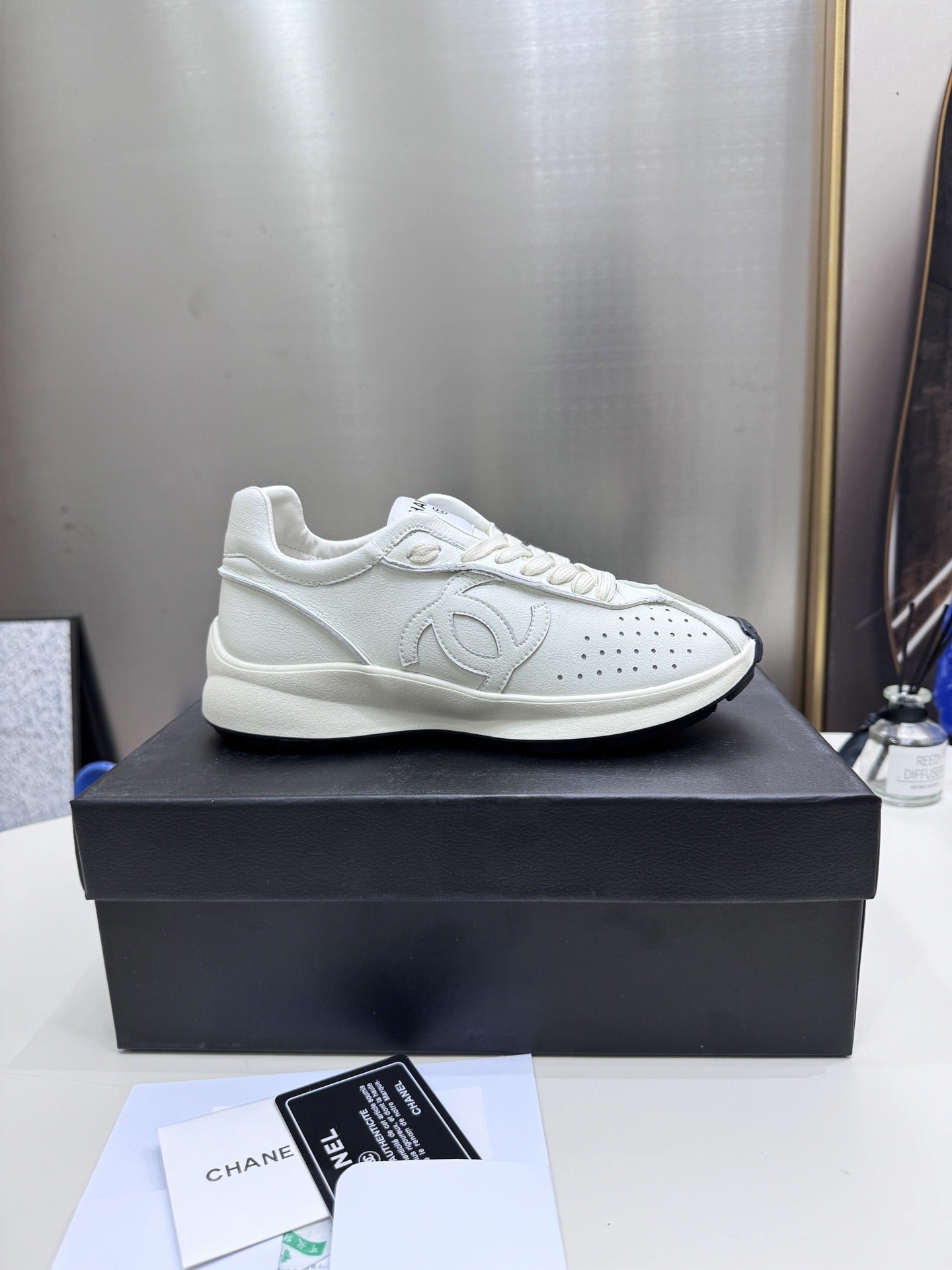 Chanel Leather Tennis Sneakers