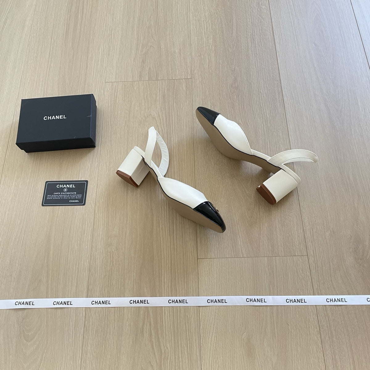 Chanel Leather Colorblock Sandals