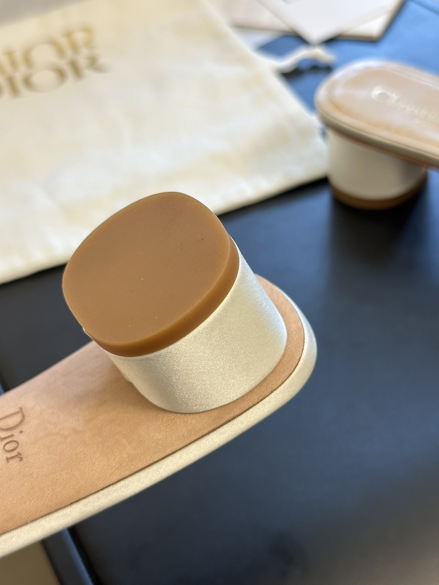 Dior Cotton & Leather Slides