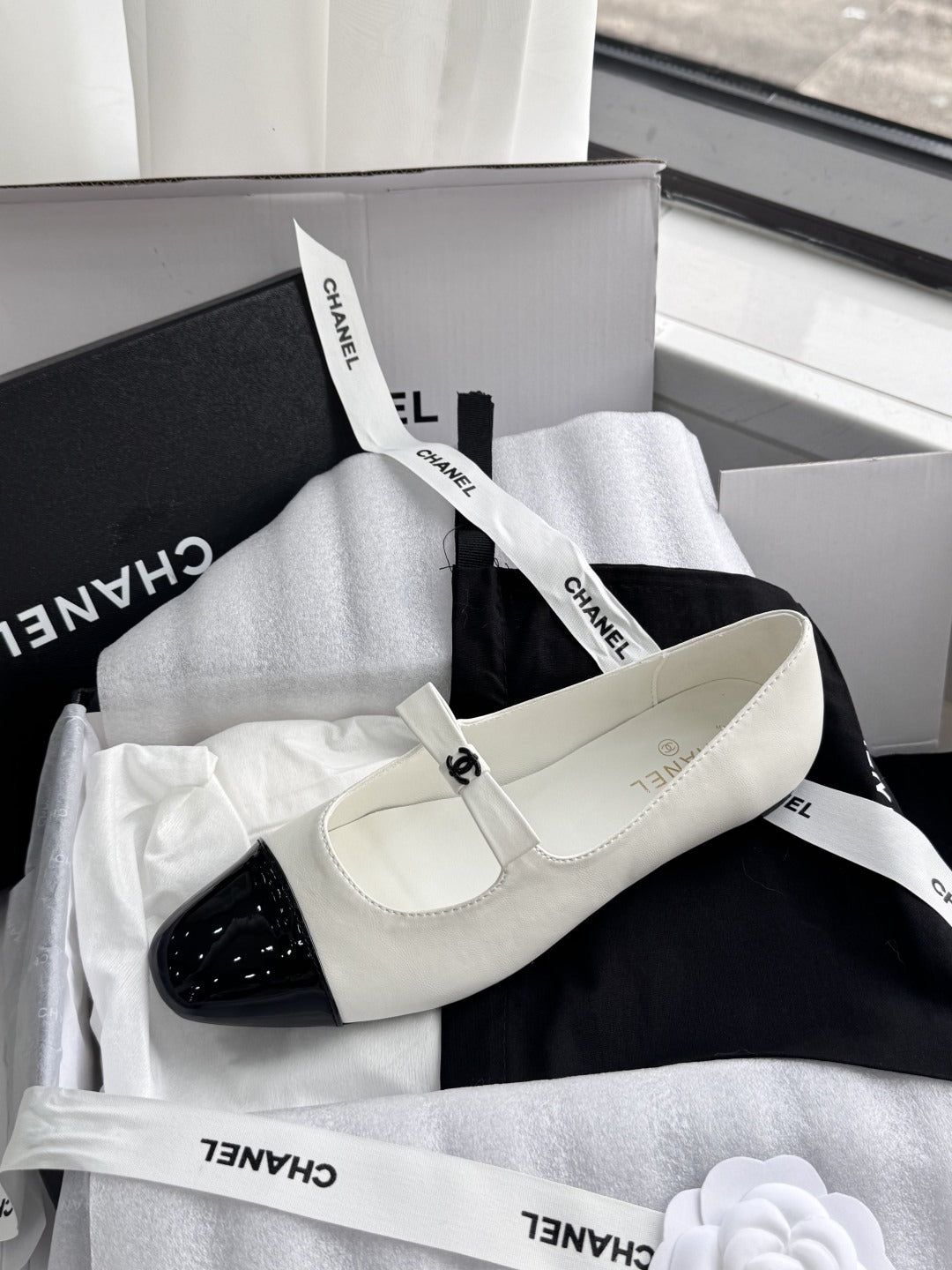 Chanel Patent Leather Bow Shoes