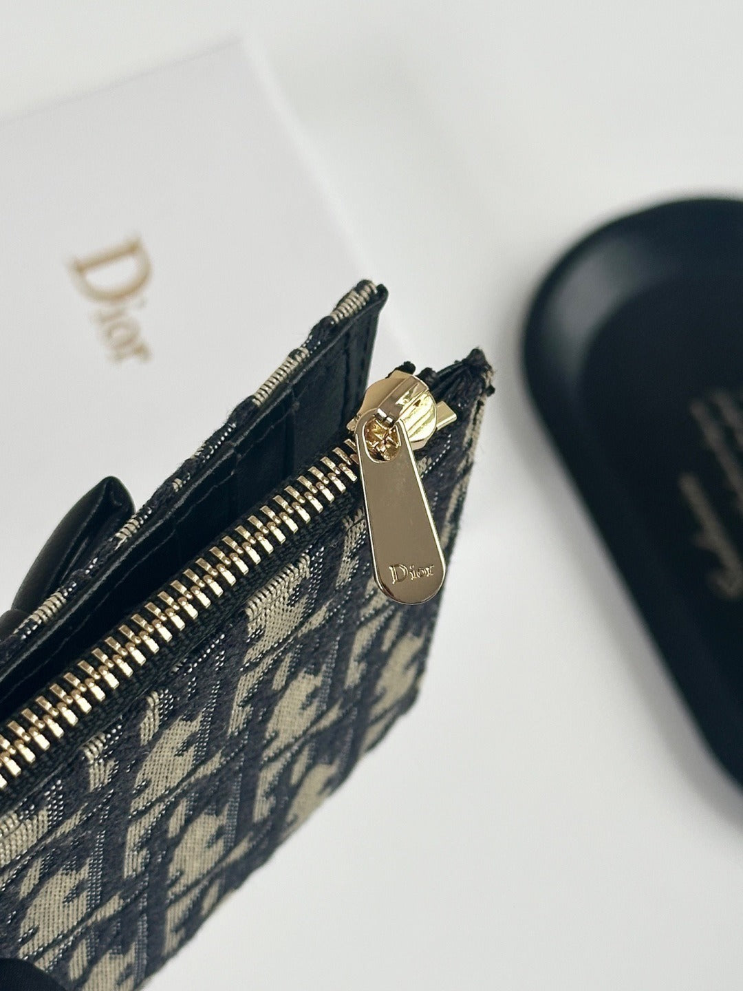 Dior Black Calfskin Leather Wallet
