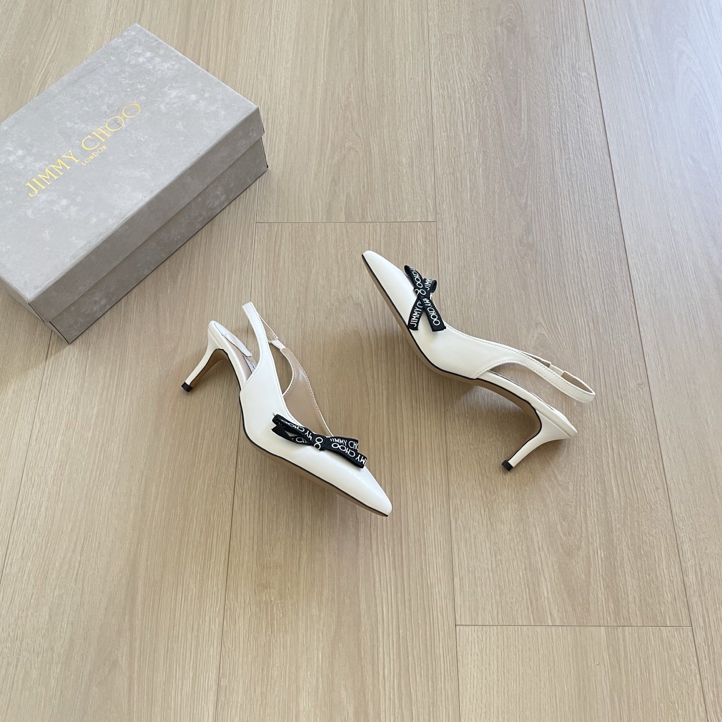 Jimmy Choo Patent Leather Bow Sandals
