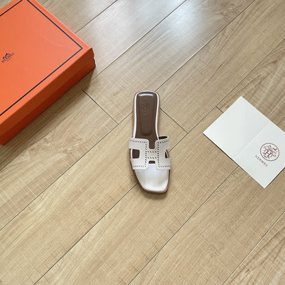 Hermes Leather Slides